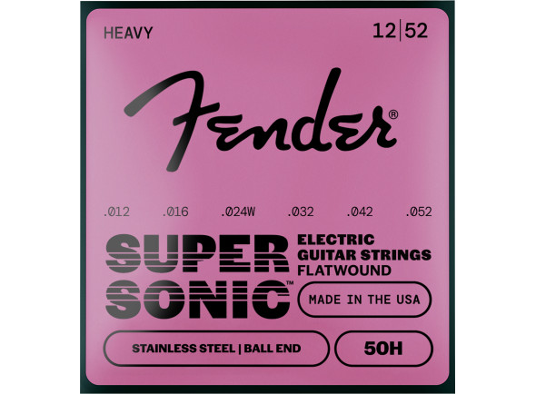 Fender SuperSonic 50H Flatwound Stainless Steel Ball End .012-.052 Fender SuperSonic 50H Flatwound Stainless Steel Ball End .012-.052